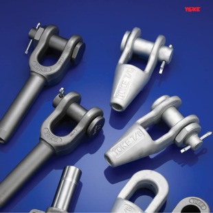 Taiwan YOKE imported original open steel wire rope rope joint with safety nut pin rigging lifting ring steel wire rope joint