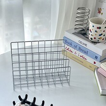 桌面铁艺置物架金属整理架宿舍书立架多功能收纳架简易杂志收纳架
