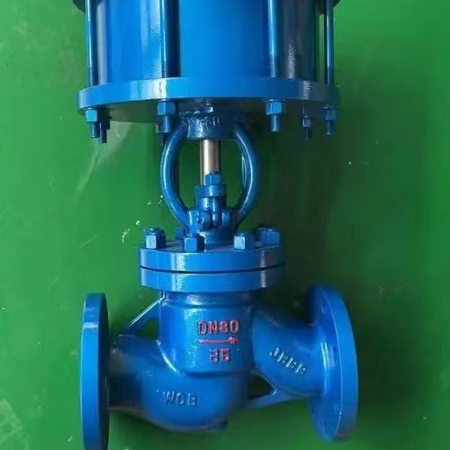 J641H-16C铸钢法兰活塞式截止阀  耐高温气动法兰截止阀