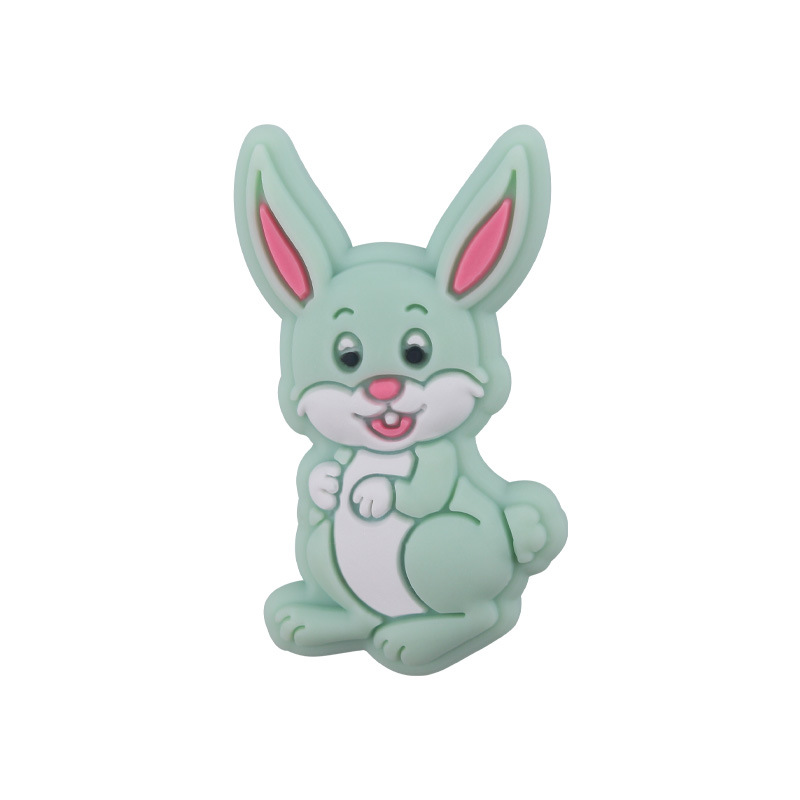 Nuevo bebé suministros conejo de dibujos animados cuentas silicona lindo creativo chupete cadena pulsera juguete mordedor Accesorios