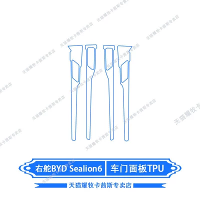 central control navigation screen film, Car interior film - bydsealion6-right-hand-drive-door-panel-tpu