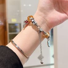 适用华为gt系列饰品表带个性小众设计金属链条宝石女表批发