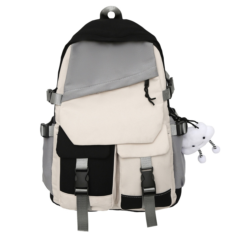 2024 nueva moda ins mochila escolar femenina estudiante de secundaria mochila de gran capacidad fuera de la bolsa de la computadora mochila de viaje mujer