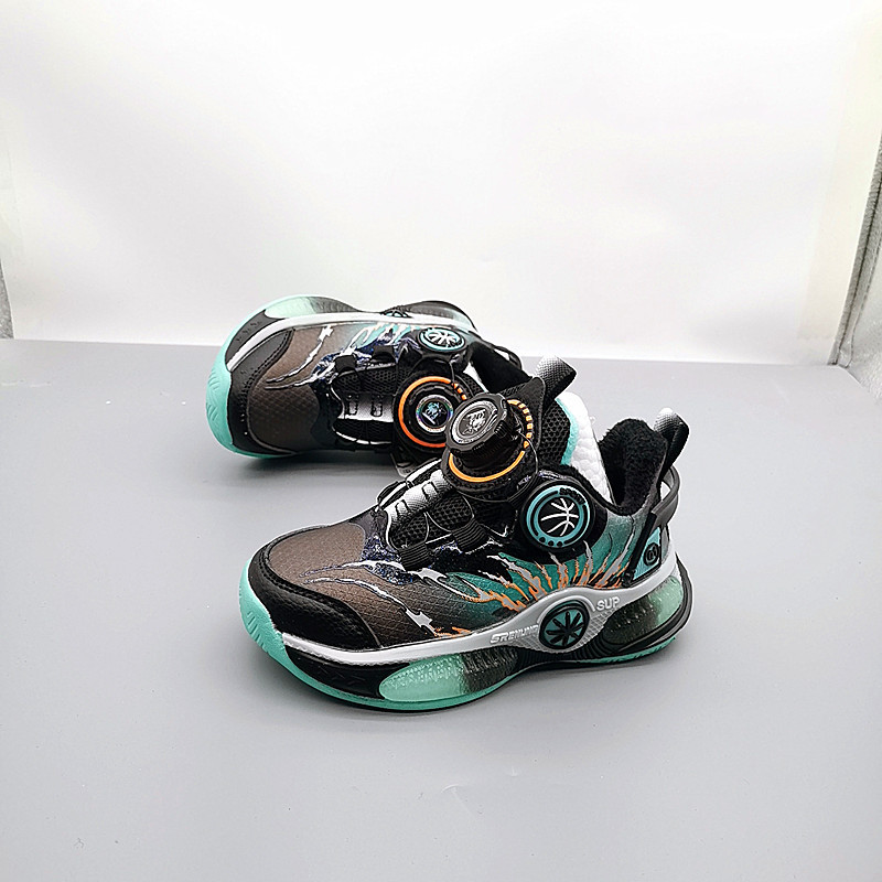 Zapatos deportivos de algodón masculinos de cuero de invierno nuevos zapatos para niños, niños, zapatos para padres, zapatos para niños