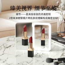 亚马逊led化妆镜带灯小镜子网红便携随身迷你高清补妆镜工厂批发
