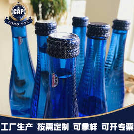 厂家供应螺旋盖防盗铝盖矿泉水铝盖 28口模塑盖 含气饮料铝盖