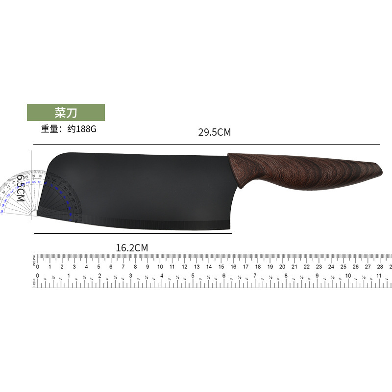 模造木目調黒漆 3 ピースナイフセット家庭用シェフナイフフルーツナイフ包丁ステンレス鋼包丁セット卸売|undefined