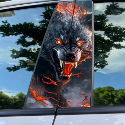 Body sticker | sticker A pillar Nezha 2 clown - wolf-1-main-and-co-pilot-1-pair