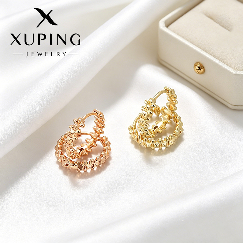Xuping clavos aretes geométricos irregulares aretes de cobre aleación de nicho transfronterizo de diseño de aretes al por mayor personalizados