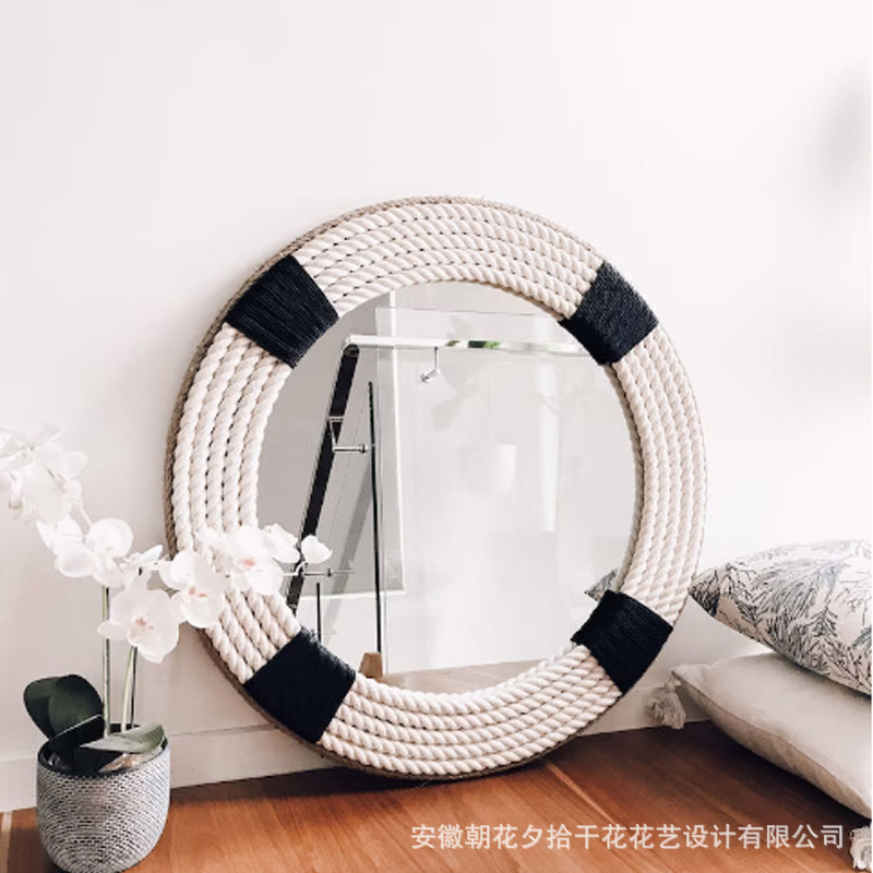 Hecho a mano creativo maquillaje espejo Mesa espejo pasillo dormitorio B & B Hotel colgante espejo decorativo salón pared