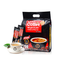 Vietnam Saigon Charcoal 3-in-1 Original Instant Black Coffee Powder, Original Import, Rich 900g, 50 Bags Wholesale