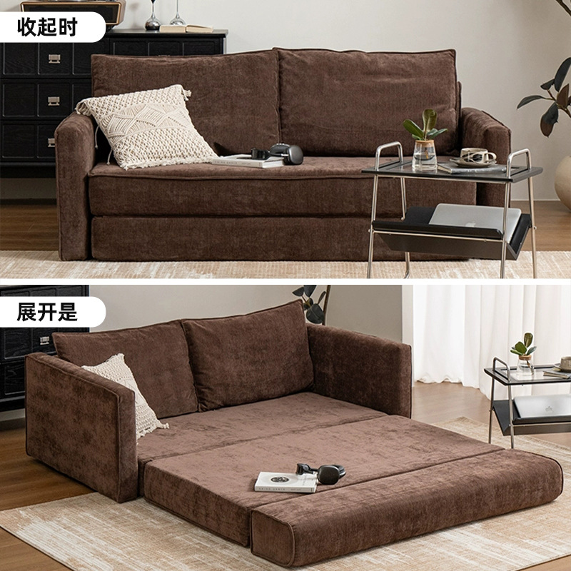 Desmontaje y montaje del sofá cama comprimido, asiento plegable, dormitorio, multifuncional, apartamento pequeño, sala de estar, compresión Sofa