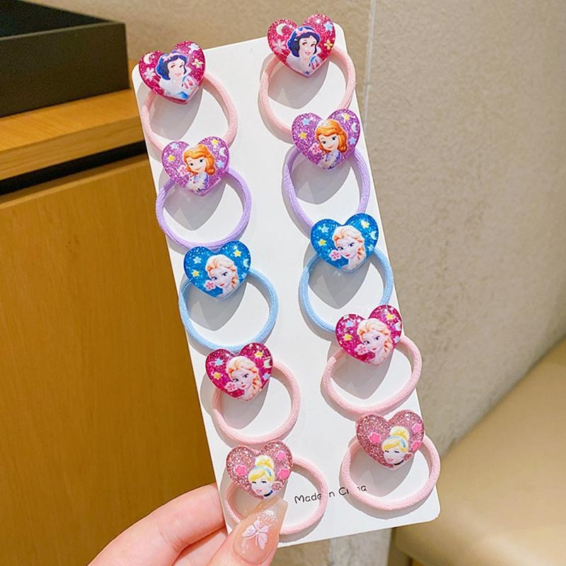 Anillo de cabello, nieve, joyas de cabello para chicas, cuerdas de cabello, dibujos animados lindos, tiras de goma, cola de caballo, joyas de cabello no heridas