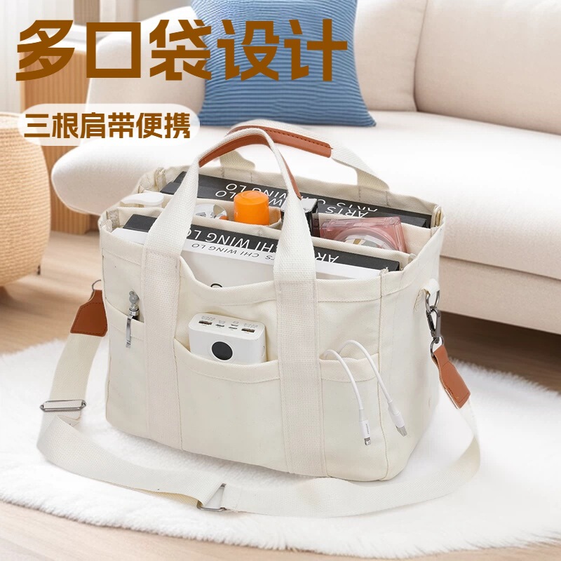 Women's Cross-Border Popular Crossbody Bag, Fashionable Multi-Pocket Women's Bag, Shoulder Bag, Handbag, Canvas Bag, Ladies' Bag