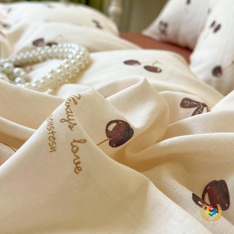 ⇞ Class a Yarn-Dyed Double-Layer Gauze Maternal and Infant Grade Pure Cotton Gauze Bed Sheet with Small Floral Pattern Duvet Cover ⇞ Class a Yarn-Dyed Double-Layer Gauze Maternal and Infant Grade Pure Cotton Gauze Bed Sheet with Small Floral Pattern Duvet Cover