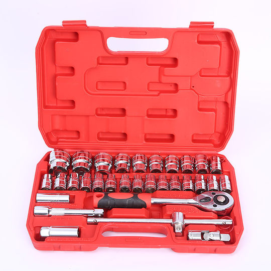 32-piece socket wrench car repair combination wrench ratchet fast Wrench 32-piece household socket wrench