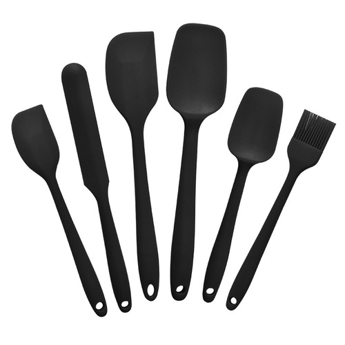 Kitchen Baking Silicone Spatula Set of 6, Baking Scraper Silicone Brushes, Baking Set Small Scraper