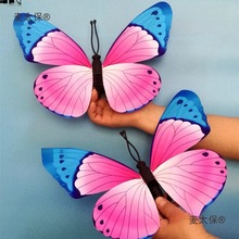 86舞蹈道具蝴蝶学校幼儿园舞台表演手持插杆手腕指环蝴蝶花麦太保