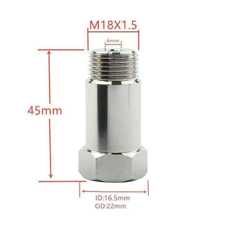 Cross-Border Automotive Oxygen Sensor Universal Stainless Steel Expander Spark Plug 45mm Automotive Adapter Extension Adapter