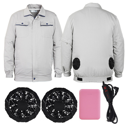 Fan suit for men, cooling air-conditioning suit, refrigeration charging summer heat protection fishing suit, electric welding construction site work suit