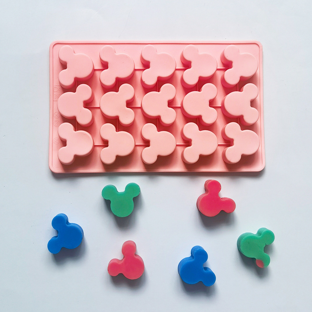15 Mouse ears chocolate silicone mold cake pudding dessert mold soap baking tools