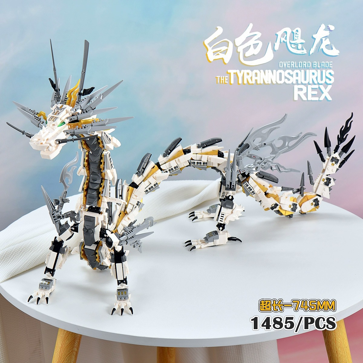 Intelligent KY8093 Space Monster Mechanical White Typhoon Robot Kit Compatible with LEGO for Children
