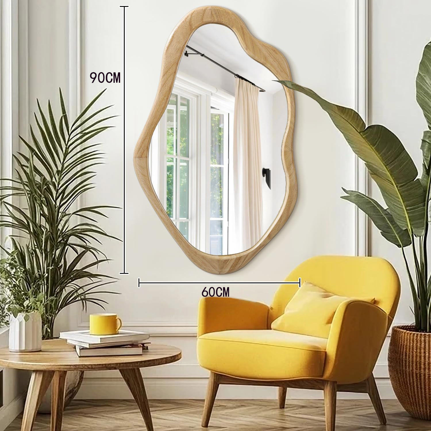 Espejo templado antiguo todo tipo de espejo de madera sólida pared tipo de vestir espejo de vestir pared de vestir espejo de decoración de porche espejo de cuerpo entero espejo