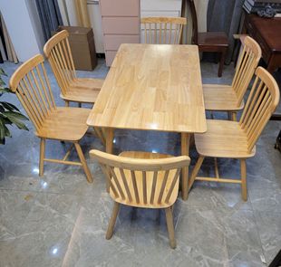 Fast food table and chair combination simple solid wood table and chair snack restaurant commercial dining table and chair a variety of specifications