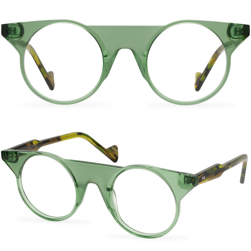 Distinctive Round Candy Color Glasses Frame High Quality Acetate Glasses Women's Niche Men's Myopia Glasses Frame