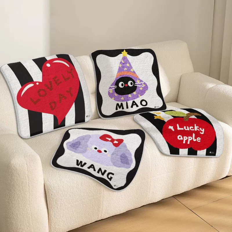 Осенняя и зимняя подушка для сидения имитация кашемира диванная подушка милый плюшевый противоскользящий офис мультфильм утолщенный теплый стул