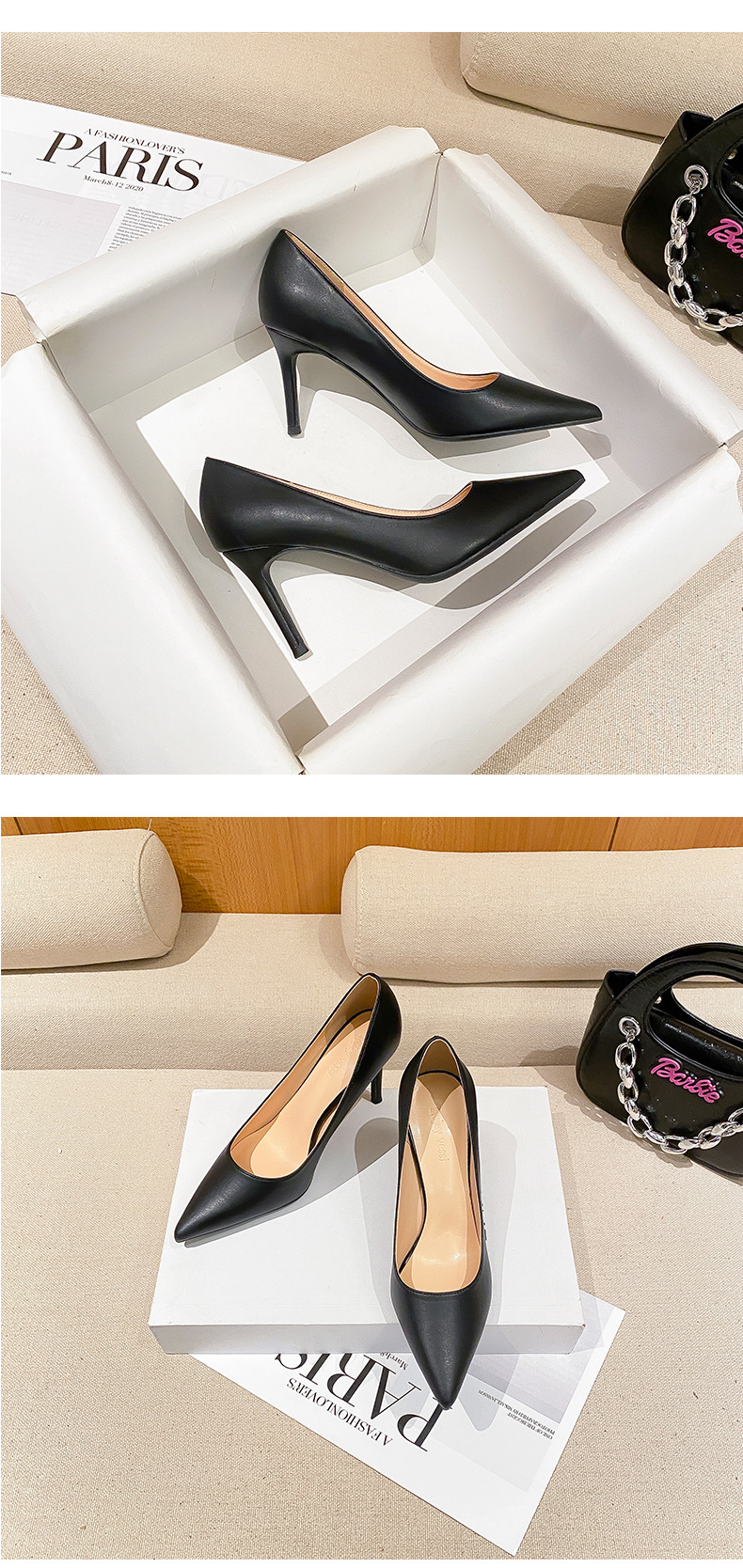 Women's Elegant Sexy Solid Color Point Toe Pumps display picture 7