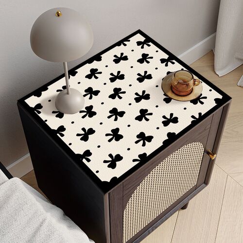 American waterproof and oil-proof bedside table dust-proof mat no-wash drum washing machine cover cloth home cuttable leather tablecloth