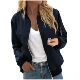 2023 autumn and winter new cross-border European and American Amazon casual jacket jacket solid color fashion zipper cardigan baseball uniform