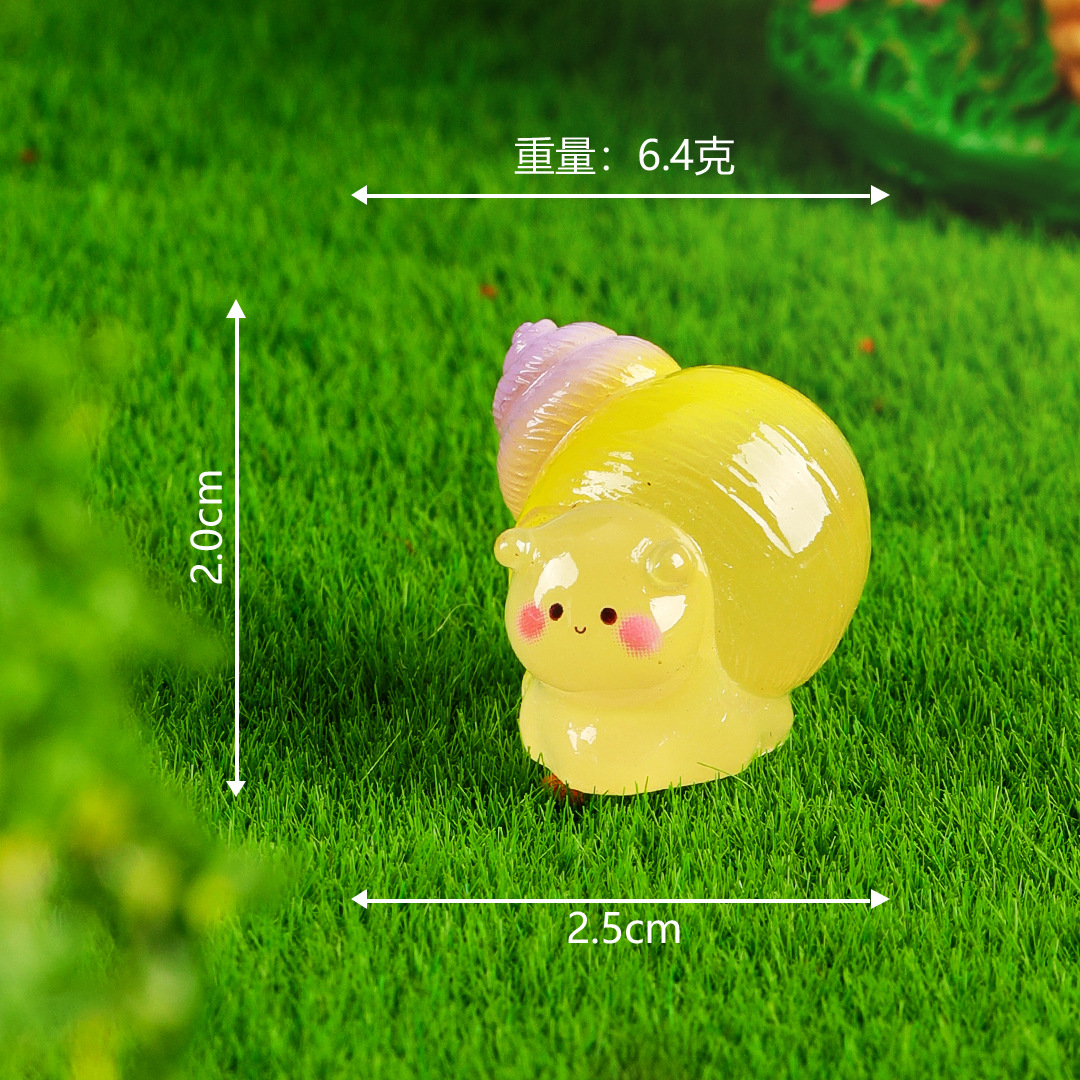 Musgo micro paisaje creativo luminoso color caracol jardinería decoración de bricolaje bolsa ciega accesorios colgantes pequeños adornos