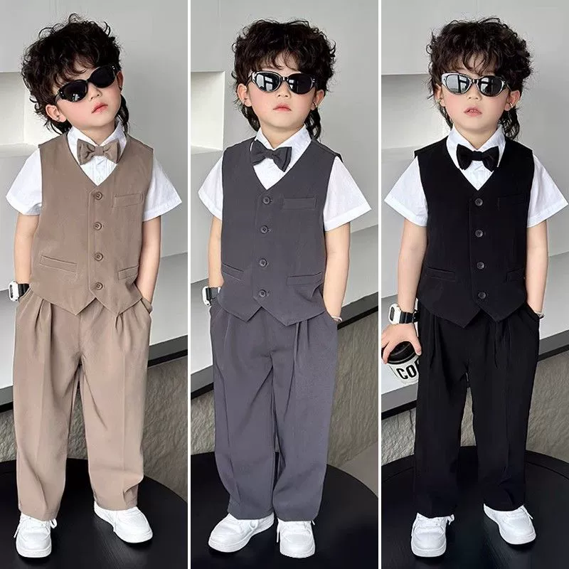 Детский костюм для мальчика, нарядный костюм для малыша, годовалого мальчика, ведущего, выступления, свадебный наряд, летний.