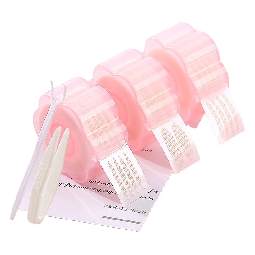 Lace Double Eyelid Sticker Invisible Big Eyes Girl's Hollow Eye Sticker Natural Non-reflective Glue-free Glue-free Sticking in Water