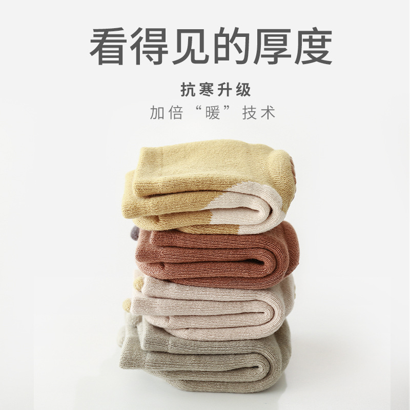 2023 invierno nuevo bebé niño calcetines espesado cálido Terry niños niñas bebé interior antideslizante piso Calcetines