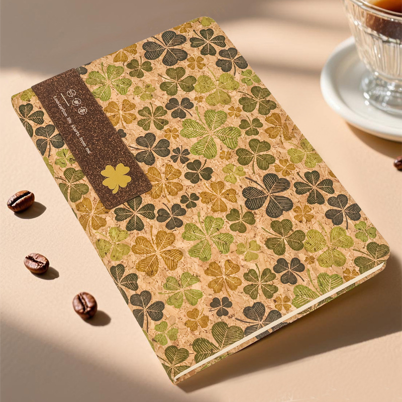 Nuevo comercio exterior cuaderno de protección ambiental corcho residuos de café turismo conmemorativo cuaderno de mano al por mayor cuaderno A5