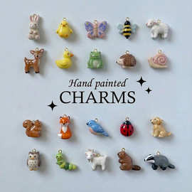 小鹿小羊独立站金真空电镀动物18K松鼠王国爆款兔子吊坠系列保色