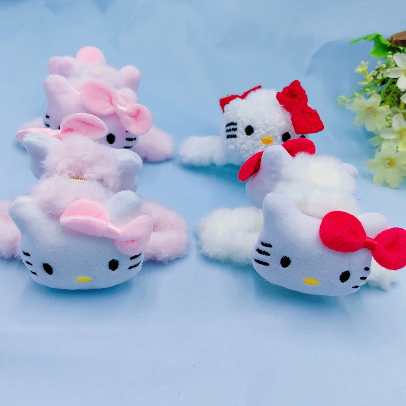 Sanrio, детская плюшевая крабовая булавка, вместимый кукольный, большая прическа, мультяшный милый акула, новая коллекция