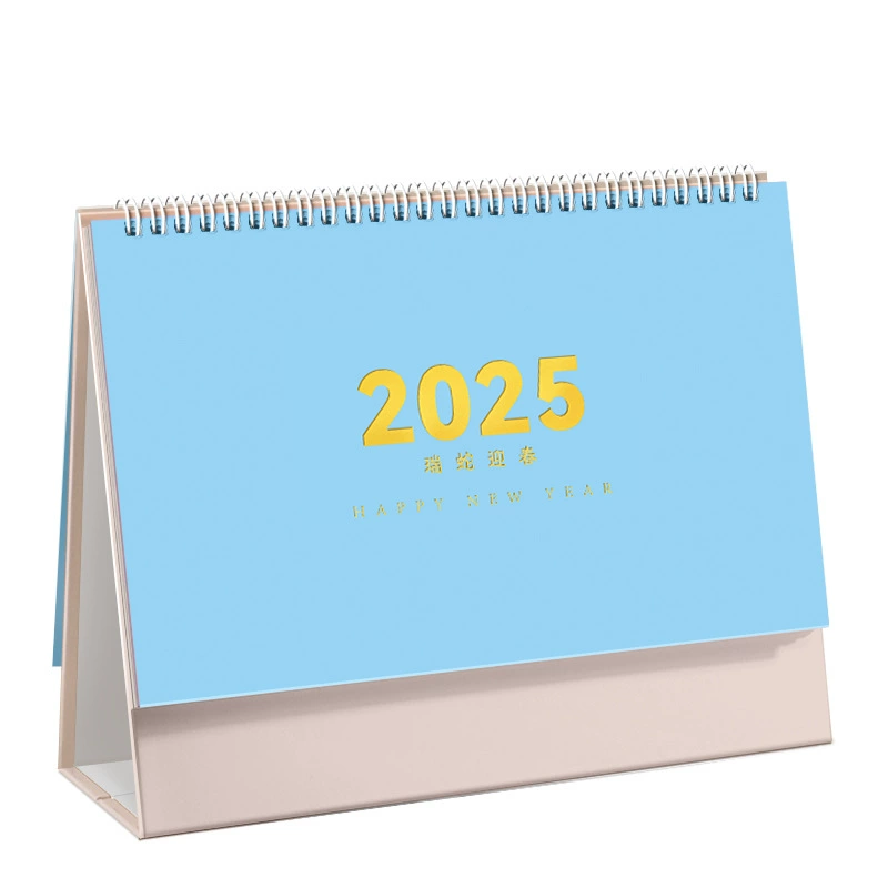 2025 New Snake Desk Calendar Company Corporate Advertising Space Calendar Simple Desktop Ornament Plan Punch Book Wholesale