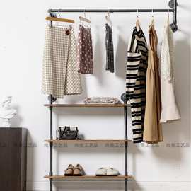 北欧创意衣架落地卧室挂衣架客厅简易衣服挂架杆式衣架子衣帽架