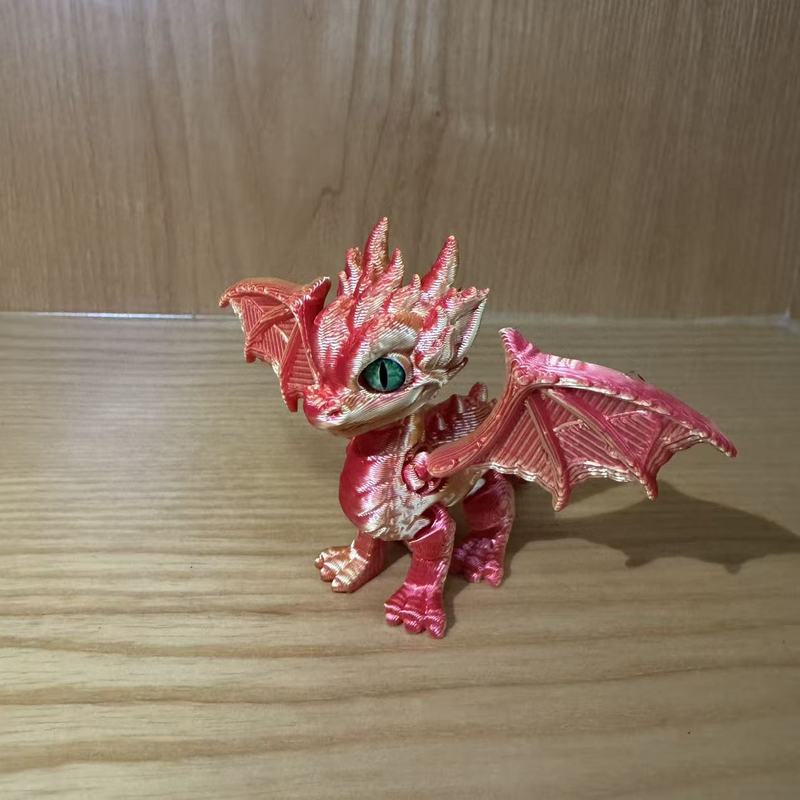 3D打印玩具恶魔翅膀飞龙关节可活动摆摊小玩具宠物摆件工艺礼品|undefined