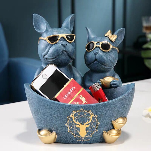 Couple Dogs Living Room Ornament Office Creative American Home Decor Room Decorations Moving House Gift