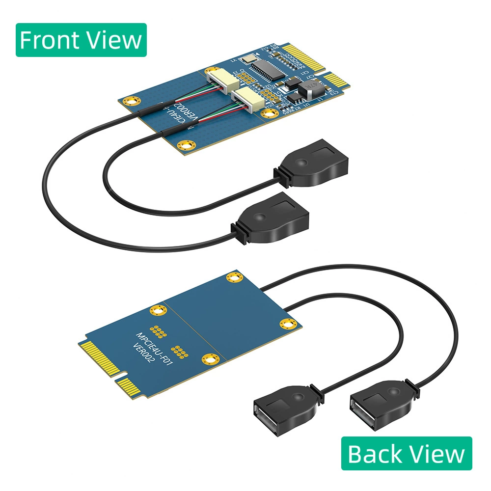Mini PCI-E к USB подключаемая карта ноутбука MINI PCIE расширение двойной порт USB2.0