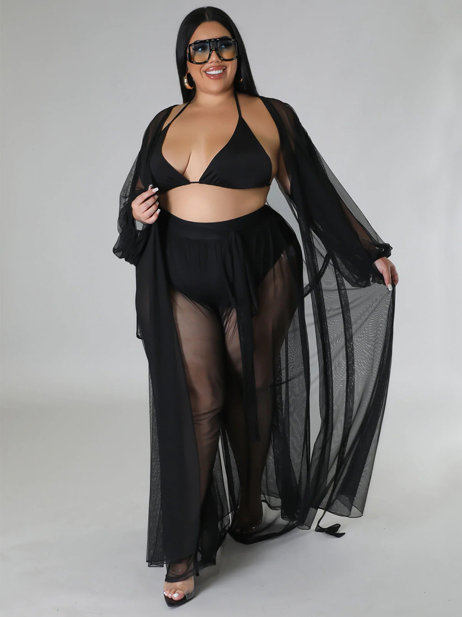 Damesæt buksesæt til plus size med flagermusærmer elegant_voghion.com