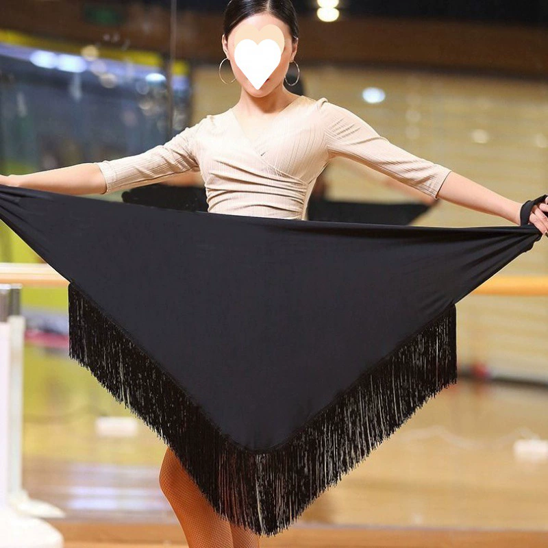 Юбка-полотенце с треугольными чашечками Детская тренировочная юбка Платье для латинских танцев Нижнее белье Треугольное набедренное полотенце Взрослая Женская юбка с кисточками Полуюбка