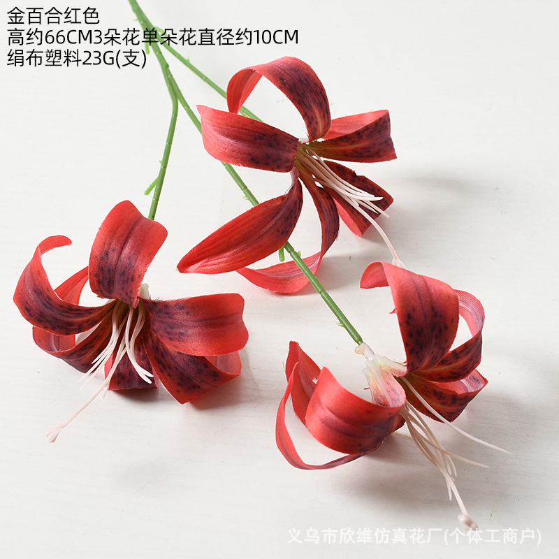 3-headed golden lily red