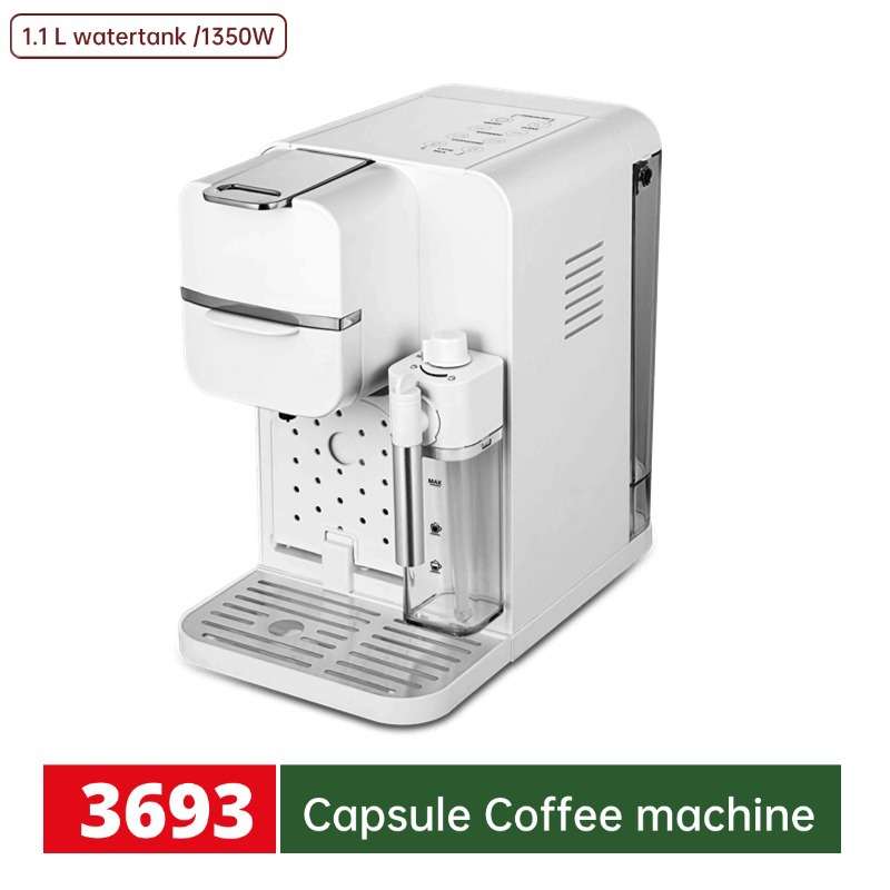 Exportación de cápsulas de café de vapor + caja de leche semiautomática 2 en 1 cafetera de café italiana cafetera de leche de alto concentrado