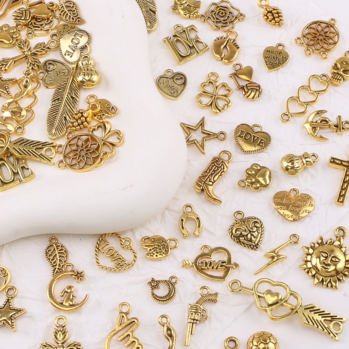 Golden retro pendant